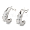 304 Stainless Steel Twist Bean Pod Stud Earrings EJEW-B026-13P-1