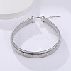 304 Stainless Steel Snake Chain Cuff Bangles for Women WG54B23-02-1