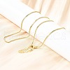 1MM Brass Box Chain Necklaces NJEW-Z083-01G-3