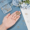 Beebeecraft 20Pcs 2 Colors 304 Stainless Steel Ring Stud Earring Findings STAS-BBC0005-21-3