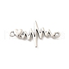 Tibetan Style Alloy Heartbeat Connector Charms PALLOY-D291-02AS-01-1