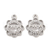Mother's Day Brass Micro Pave Clear Cubic Zirconia Pendant KK-Z044-13P-1