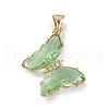 Brass Micro Pave Clear Cubic Zirconia Pendants ZIRC-P079-D01-10-1