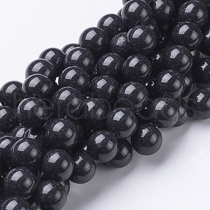 Natural Mashan Jade Round Beads Strands G-D263-10mm-XS25-1
