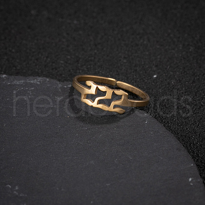 Number 201 Stainless Steel Adjustable Cuff Rings FS-WG22891-03-1