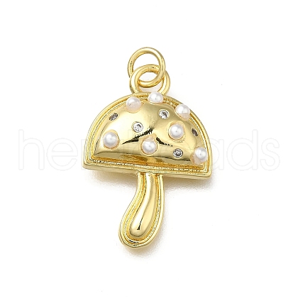 Brass Micro Pave Cubic Zirconia Pendants KK-C090-19G-1