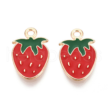 Fruit Alloy Enamel Pendants ENAM-T022-32E-1