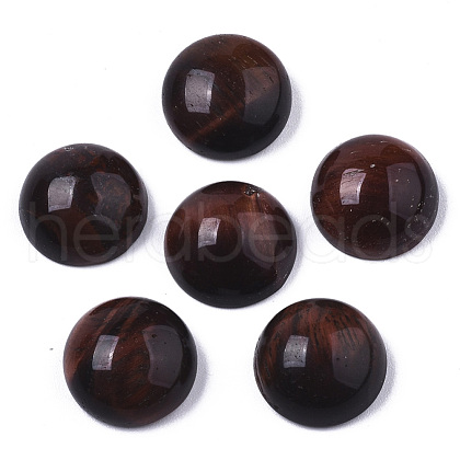 Dyed & Heated Natural Red Tiger Eye Cabochons G-N0326-014-1