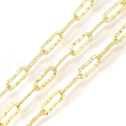 Brass Groove Cable Chains KK-V007-002G-1
