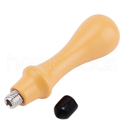 Wood Handle with Plaster Gluesheath DIY-WH0221-12A-1