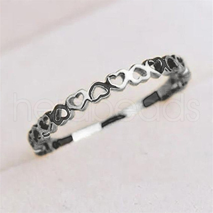 Hollow Out Heart Brass Finger Rings for Women FS-WG4469E-05-1