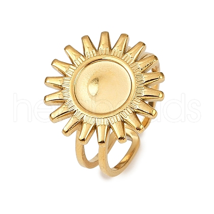 Stainless Steel Cuff Ring Findings PW-WG67428-11-1