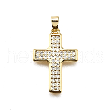 Brass Micro Pave Cubic Zirconia Pendants KK-Z100-27G-1