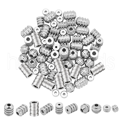 Unicraftale 90Pcs 5 Style 304 Stainless Steel Beads STAS-UN0024-27-1