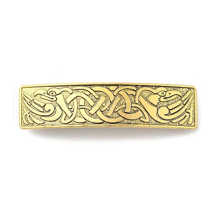 Viking Knot Alloy Retro Hair Barrettes AJEW-K048-03AG-1