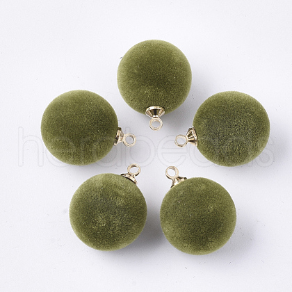 Flocky Acrylic Pendants FIND-T046-33D-04-1