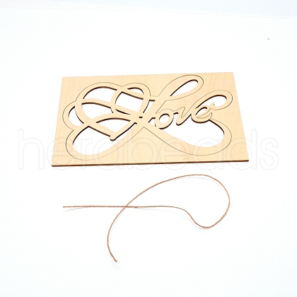 Wood Cutouts Ornaments X-WOOD-WH0107-18-1