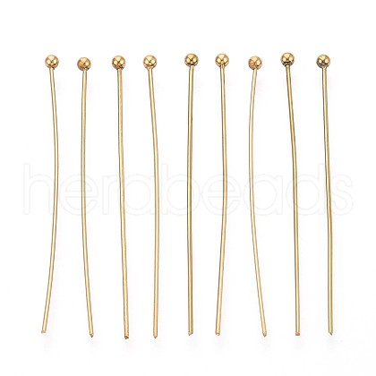 304 Stainless Steel Head Pins STAS-T065-45mm-20G-1