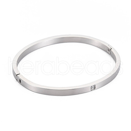Crystal Rhinestone Square Bangle BJEW-N017-014P-1