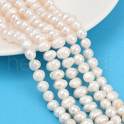 Natural Cultured Freshwater Pearl Beads Strands PEAR-I007-07X-07A-1
