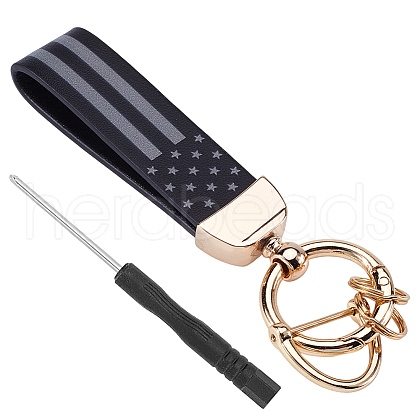 Imitation Leather Keychain Holder DIY-WH20013-23C-1