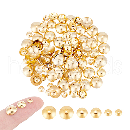 Unicraftale 180Pcs 3 Styles 304 Stainless Steel Bead Caps STAS-UN0058-03-1