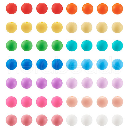 140Pcs 14 Colors Food Grade Eco-Friendly Silicone Beads SIL-TA0001-24-1