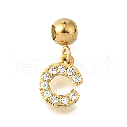 304 Stainless Steel Rhinstone Pendant STAS-H202-50G-C-1