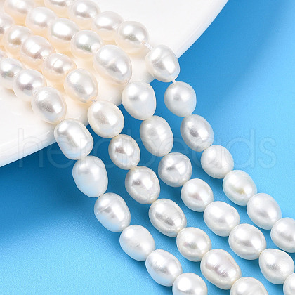 Natural Cultured Freshwater Pearl Beads Strands PEAR-N012-07Y-01-1