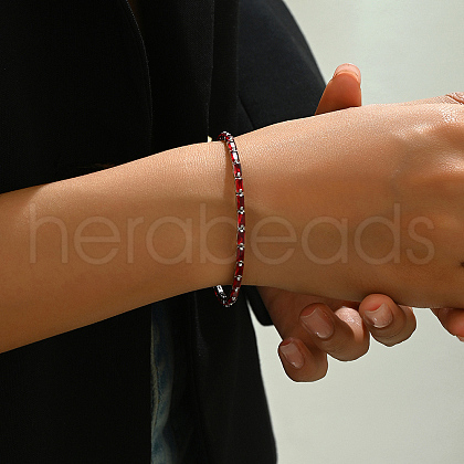 Elegant Brass Cubic Zirconia Chain Bracelets for Women's Daily Wear DT7615-4-1