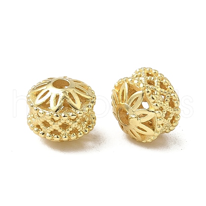 Brass Hollow Column Beads KK-K293-58G-1