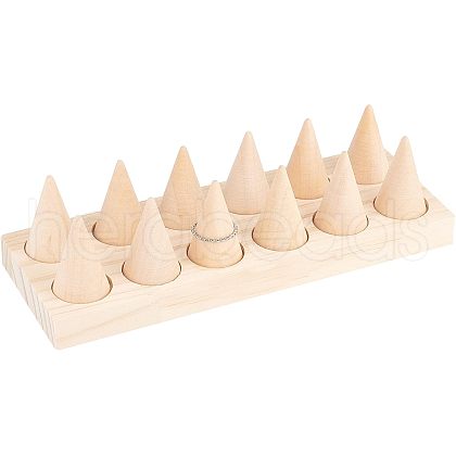 Wood Finger Ring Stand RDIS-WH0009-005B-1