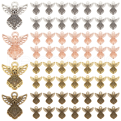   80Pcs 4 Colors Zinc Alloy Pendants FIND-PH0018-88-1