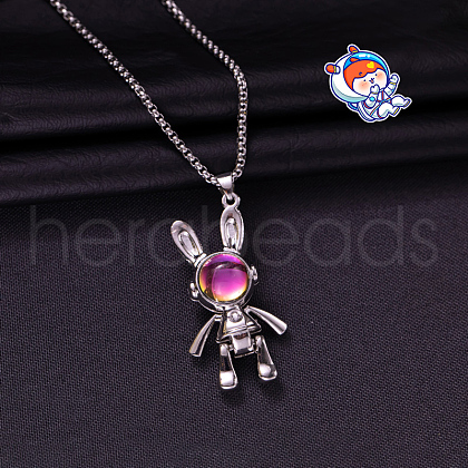 Alloy Pendant 316 Surgical Stainless Steel Chain Necklaces for Men FS-WG50373-09-1