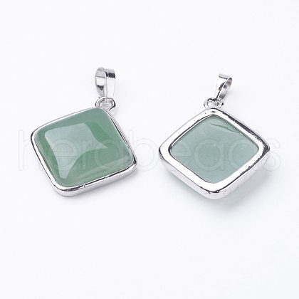 Natural Green Aventurine Pendants G-E420-06P-1