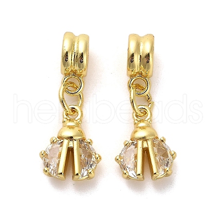 Rack Plating Brass Micro Pave Cubic Zirconia Charms KK-S398-11A-1