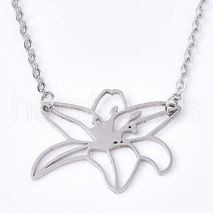 201 Stainless Steel Pendant Necklaces NJEW-T009-JN109-1-40-1