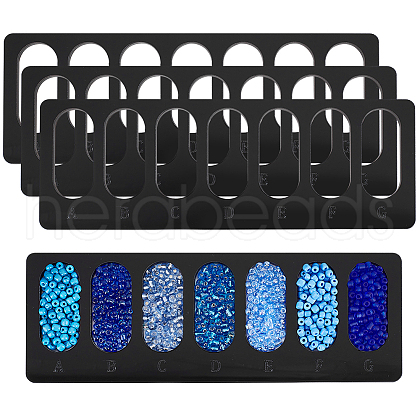 BENECREAT 4Pcs Acrylic Bead Design Boards FIND-BC0013-08A-1