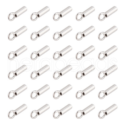 GOMAKERER 30Pcs 925 Sterling Silver Cord Ends FIND-GO0002-61-1