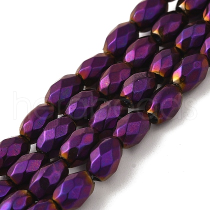 Electroplated Strong Magnetic Synthetic Hematite Beads Strands G-P518-02B-1