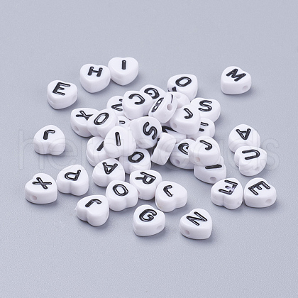 Cheriswelry Acrylic Letter Beads MACR-CW0001-04-1