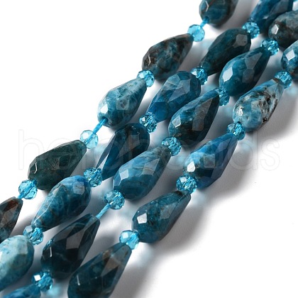Natural Apatite Beads Strands G-B028-A09-1