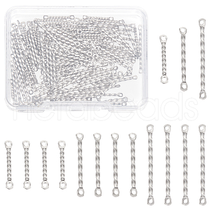 Unicraftale 120Pcs 3 Styles 304 Stainless Steel Bar Connector Charms STAS-UN0056-26-1