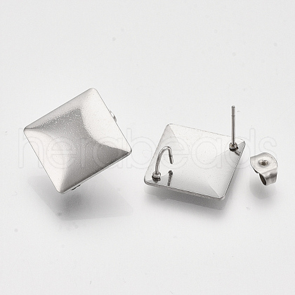 Non-Tarnish 304 Stainless Steel Stud Earring Findings STAS-S079-57A-02-1