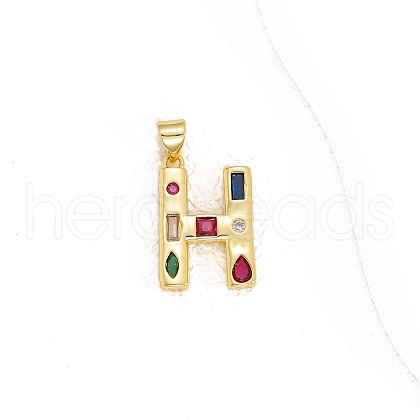 Brass Micro Pave Cubic Zirconia Pendants PW-WG10C3A-22-1