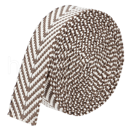 5 Yards Polycotton Jacquard Arrow Ribbon OCOR-WH0078-173B-1