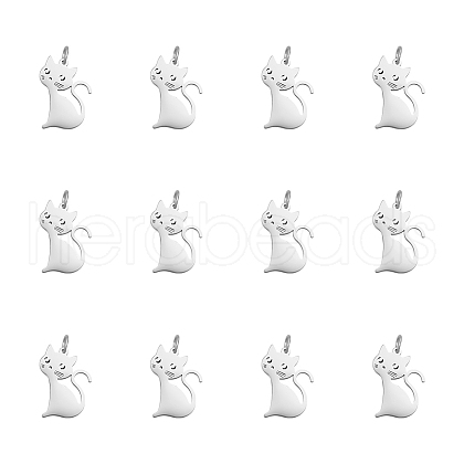 Unicraftale 12Pcs 304 Stainless Steel Pendants STAS-UN0061-13-1