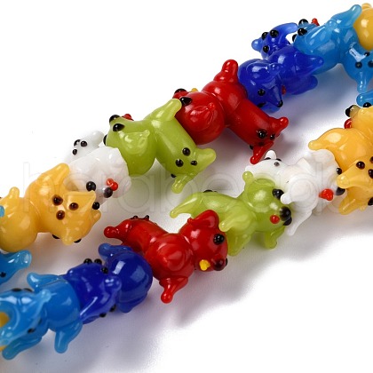 Handmade Lampwork Beads Strands LAMP-I022-17-1