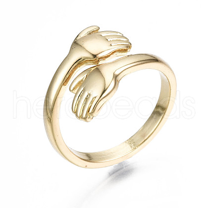 Brass Cuff Rings RJEW-Q161-019-NF-1