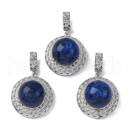 Dyed Natural Lapis Lazuli Pendants G-K339-04P-08-1